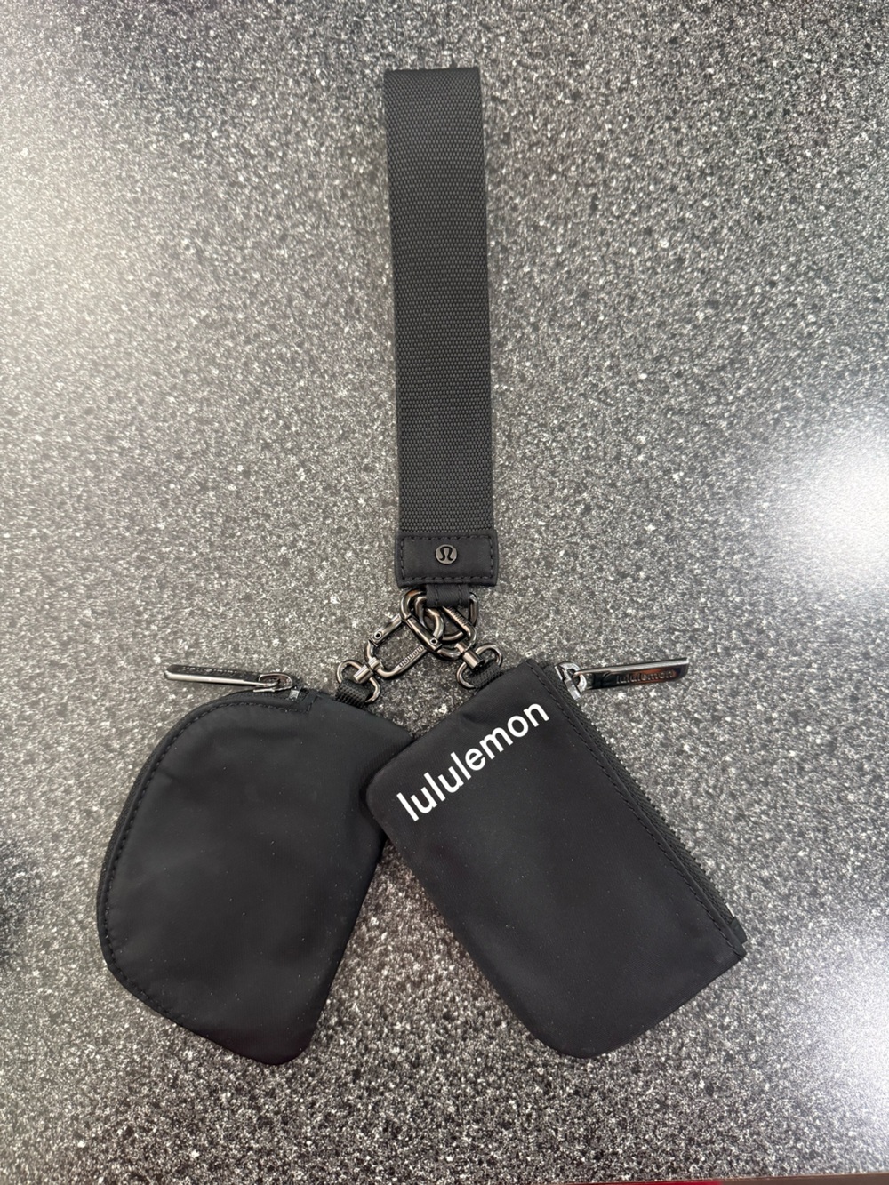 Lululemon Dual Pouch Wristlet wallet - black